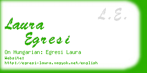 laura egresi business card